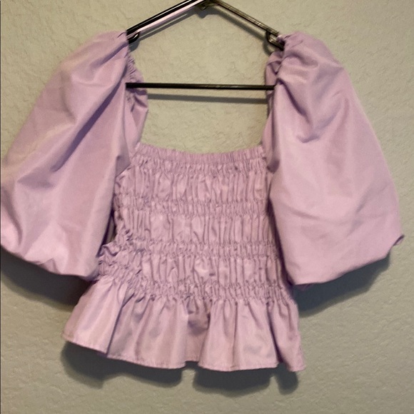 Miami Lavender Smocked Blouse - Picture 1 of 3